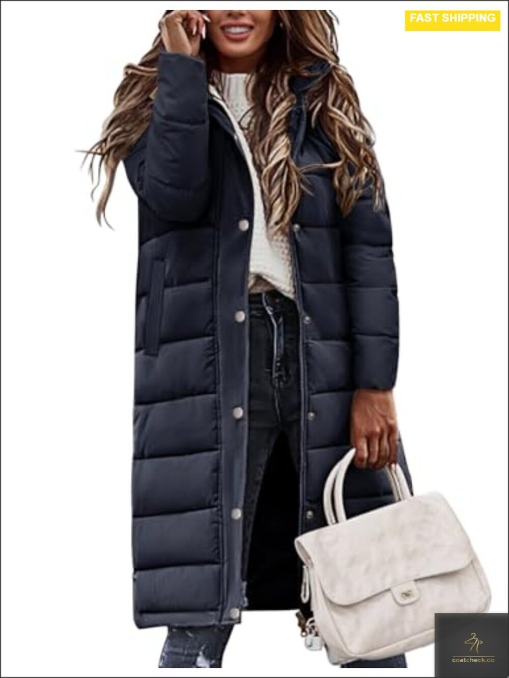 Women's Long Puffer Jacket Winter Coat Hooded Quilted Down Parka
